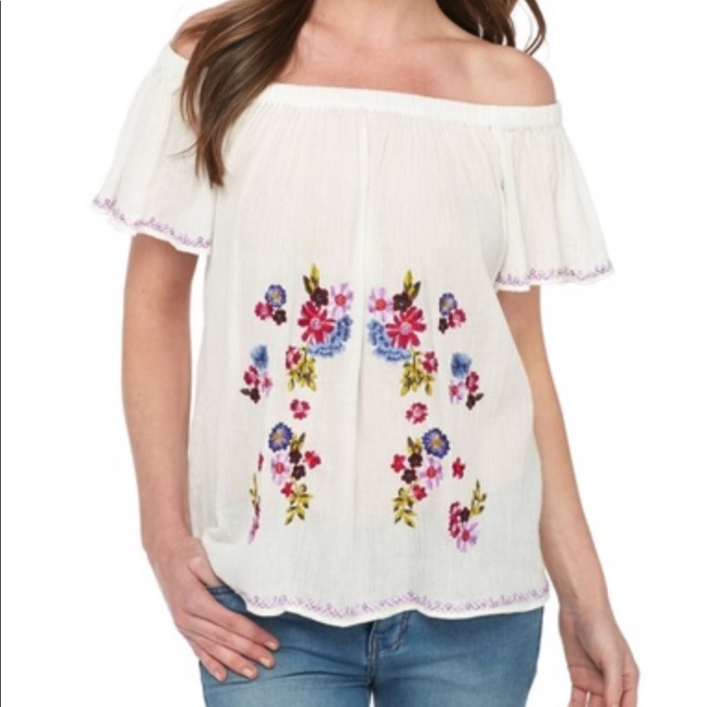 NEW French Connection off-shoulder Floral Top - Picture 1 of 8